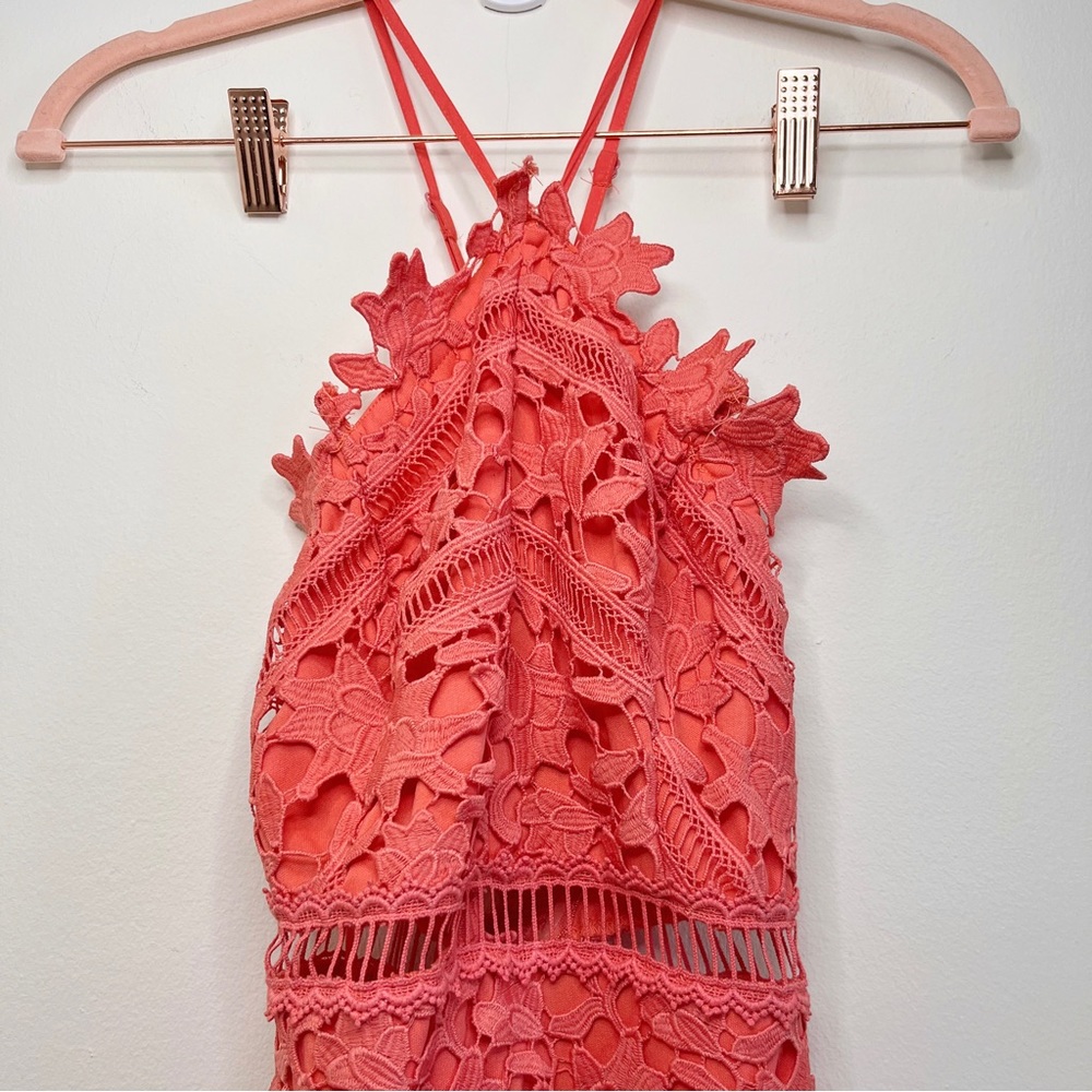 NWT‎ ASTR the Label Coral Lace Bodycon Dress Size XS Fairy Romantic Vacation - Picture 8 of 14